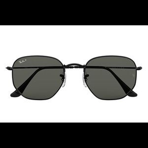 Ray-ban hexagonal flat lenses black frame
